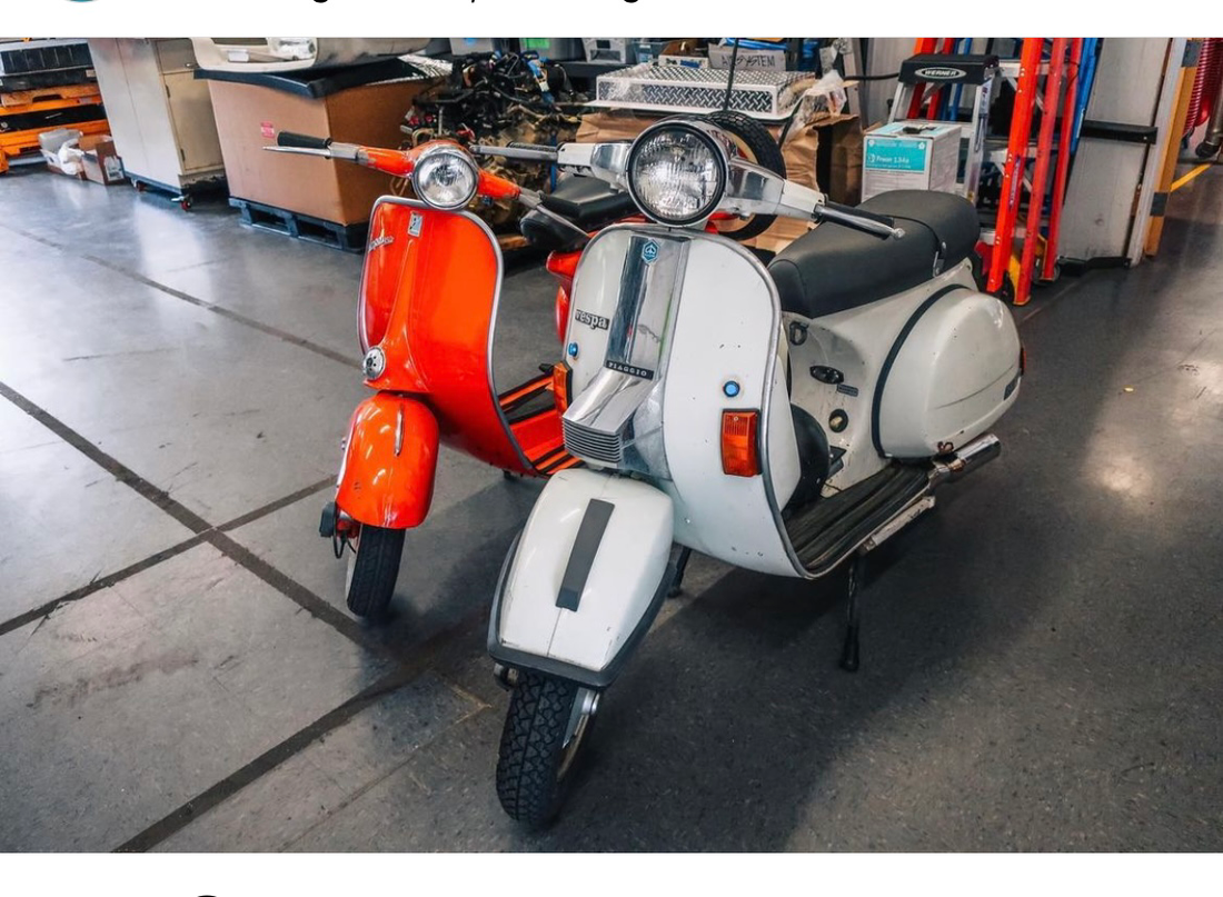 Tangerine & Pearl - Classic Vespas