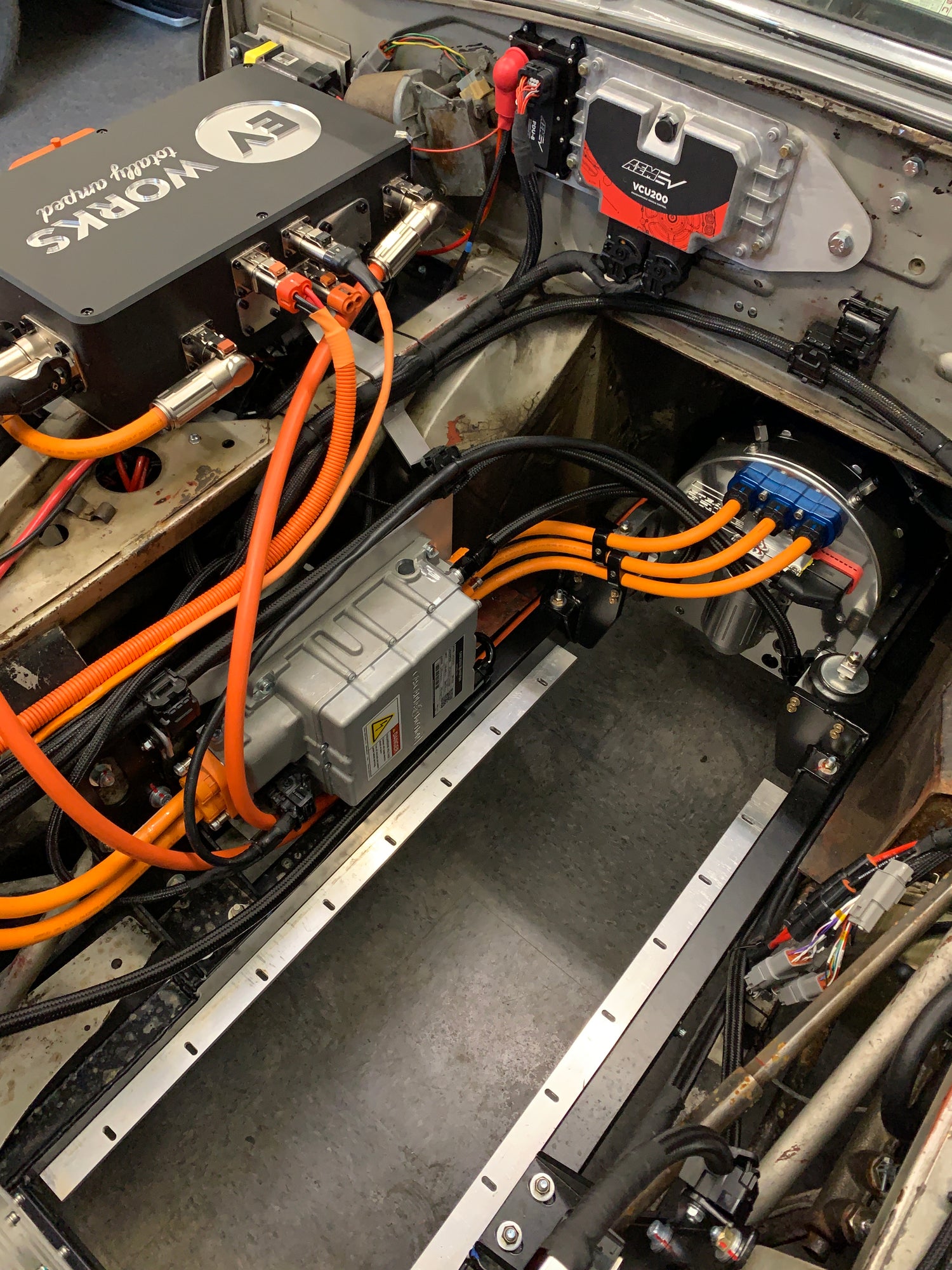 Empty jaguar engine bay