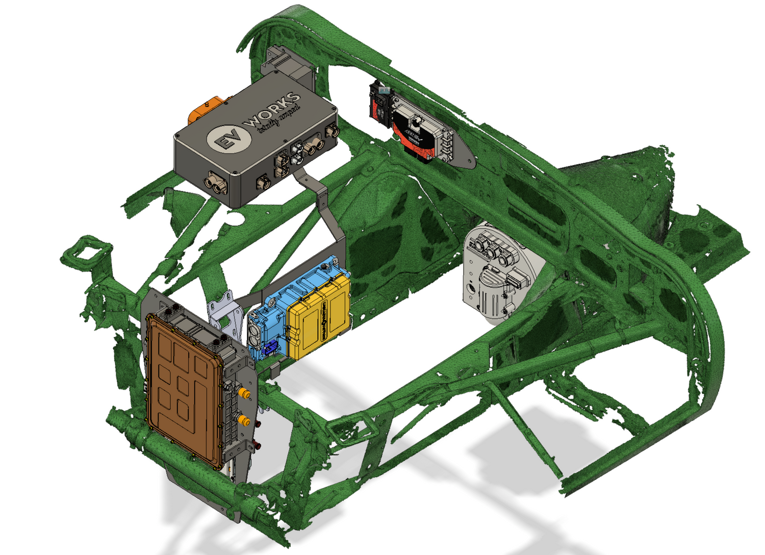 computer model of engine bay